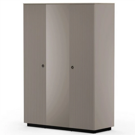 Dulap modern dormitor DOMINICA, grej/stejar, PAL laminat, 153x60x218 cm