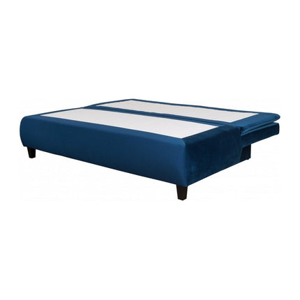 Canapea extensibila HARRY, stofa catifelata gri grafit - Element 22, lada depozitare, 208x102x96 cm