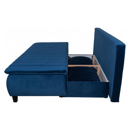 Canapea extensibila HARRY, stofa catifelata gri grafit - Element 22, lada depozitare, 208x102x96 cm