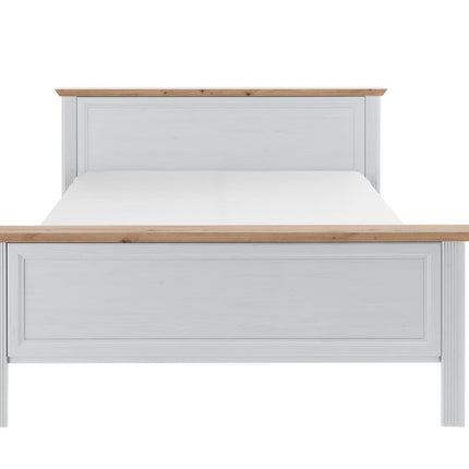 Cadru pat JASMIN 160x200, alb/stejar artisan, PAL