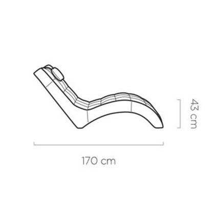 Sezlong LONDON, personalizabil, 68x170x85 cm