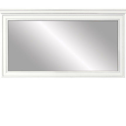 Set mobilier dormitor IDENTO 5, alb, cu pat 160x200, dulap cu 6 usi si 2 sertare, noptiere, masa toaleta si oglinda