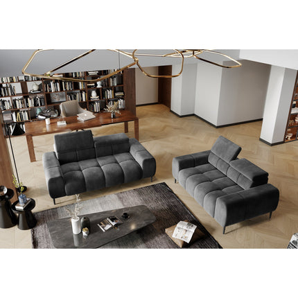 Canapea Plaza 2, personalizabil, 192x105x76/99 cm, tetiere reglabile