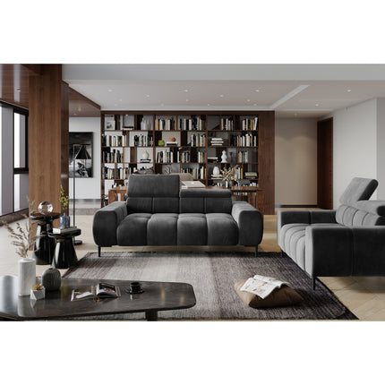 Canapea Plaza 2, personalizabil, 192x105x76/99 cm, tetiere reglabile