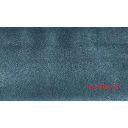 Canapea extensibila GANDI 160, stofa catifelata turcoaz inchis - Riviera 87, cu tetiere reglabile, 227x102x95 cm