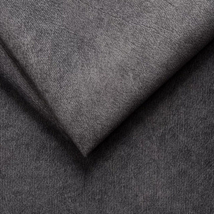 Coltar extensibil SELVA MINI, sezlong stanga, stofa catifelata gri antracit - Salvador 15, cu lada depozitare, 270x173x95 cm