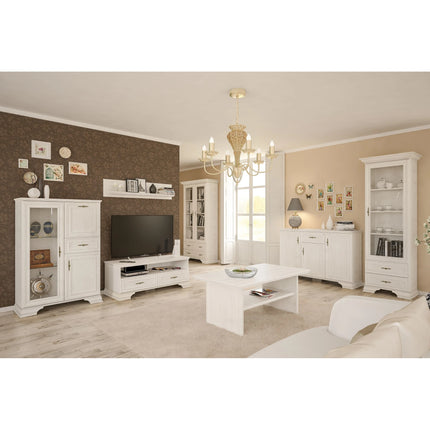 Set living TIFFANY II, crem, PAL laminat, 7 piese
