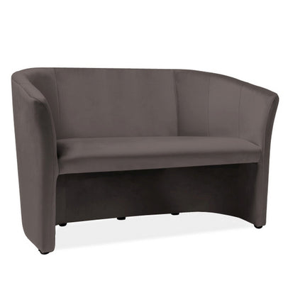 Canapea TM-2, stofa catifelata gri - Bluvel 14, 126x60x76 cm