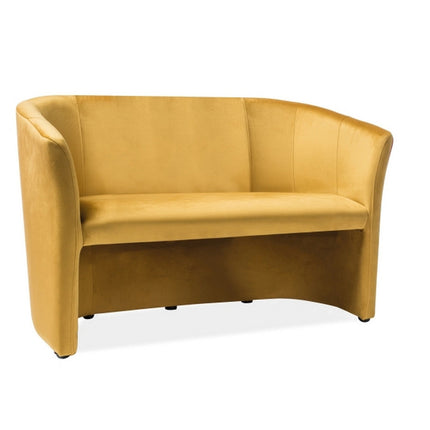 Canapea TM-2, stofa catifelata galben - Bluvel 68, 126x60x76 cm