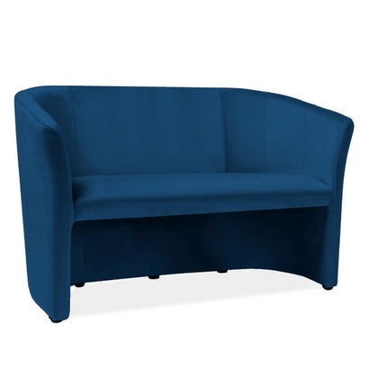 Canapea TM-2, stofa catifelata albastru inchis - Bluvel 86, 126x60x76 cm