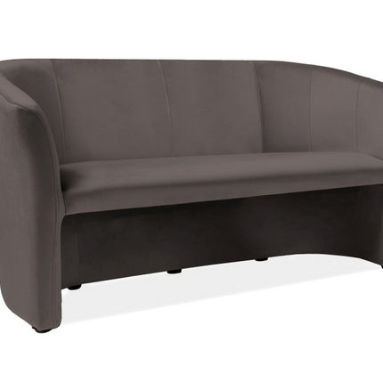 Canapea TM-3, stofa catifelata gri - Bluvel 14, 160x60x76 cm