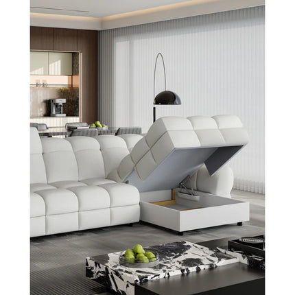 Coltar TOLLO MINI extensibil, personalizabil, cu lada depozitare, 283x172x106 cm
