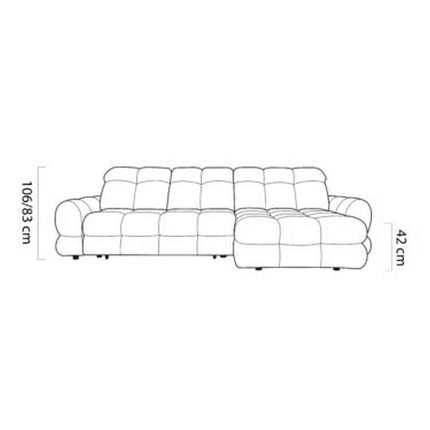 Coltar TOLLO MINI extensibil, personalizabil, cu lada depozitare, 283x172x106 cm