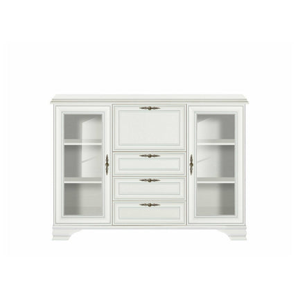 Vitrina IDENTO, alba, PAL, 154.5x44.5x109.5 cm