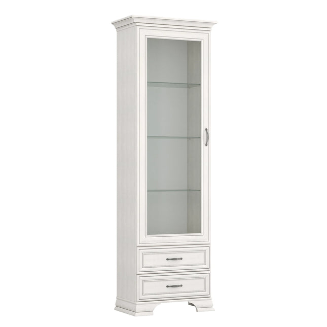 Vitrina TIFFANY II, crem, PAL laminat, 69x40x212 cm