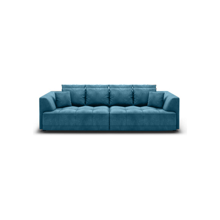 Canapea TIGA, stofa catifelata albastru - Salvador 11, cu reglaj electric, 302x136x88/72 cm