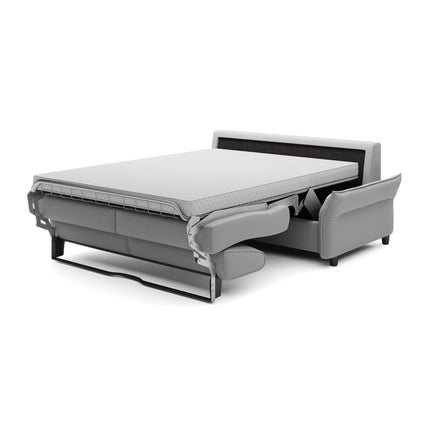 Canapea extensibila CANTO 140, stofa catifelata gri deschis - Terra 88, 198x106x82 cm