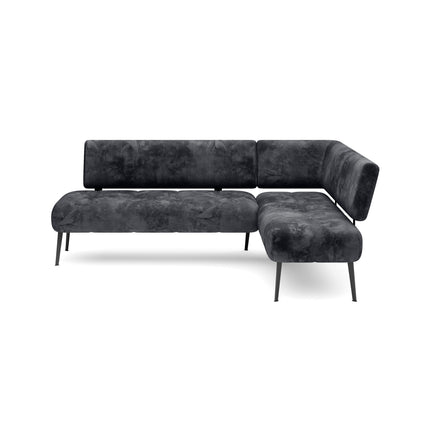 Coltar bucatarie MILO, sezlong dreapta, stofa catifelata bej - Whisper 3, 215X163X90 cm