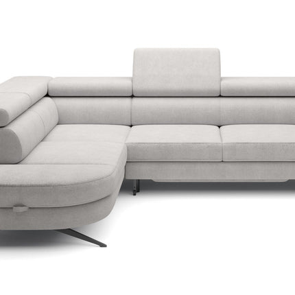 Coltar extensibil OTIS, personalizabil, cu lada depozitare si tetiere reglabile, 276x218x97 cm