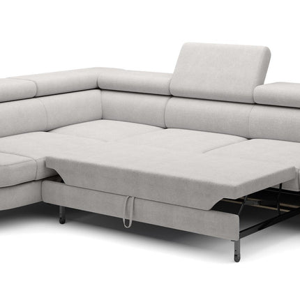 Coltar extensibil OTIS, personalizabil, cu lada depozitare si tetiere reglabile, 276x218x97 cm