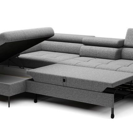 Coltar extensibil DENVER L, personalizabil, cu lada depozitare, 288x218x94 cm