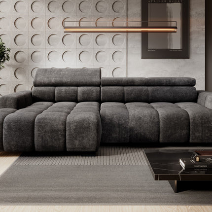 Coltar BULL S, personalizabil, cu reglaj electric si tetiere reglabile, 285x168x97 cm
