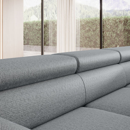 Coltar extensibil RAVEN L, personalizabil, cu lada depozitare, 257x198x92 cm
