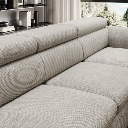 Coltar extensibil RAVEN XL, personalizabil, cu lada depozitare, 334x198x92 cm