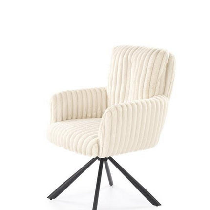 Scaun K572, crem - Vito 23, blana articiala/otel, 62x68x93 cm