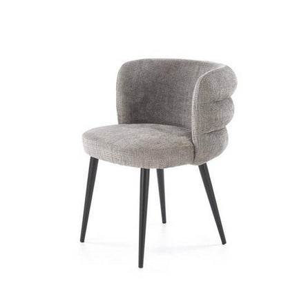 Scaun K575, gri - Cremona 96, stofa catifelata/otel, 62x64x79 cm