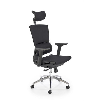 Scaun birou MARCUS, negru, plasa/metal, 65x64x121/140 cm