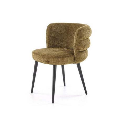 Scaun K575, verde olive - Cremona 38, stofa catifelata/otel, 62x64x79 cm