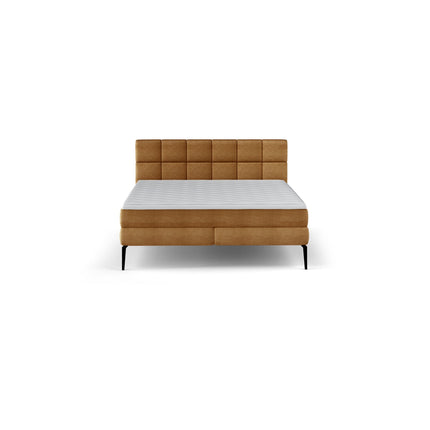 Pat boxspring ADEL 140x200, personalizabil, cu saltele si topper