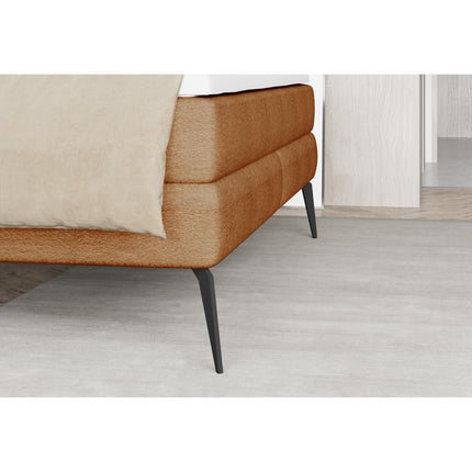 Pat boxspring ADEL 140x200, personalizabil, cu saltele si topper