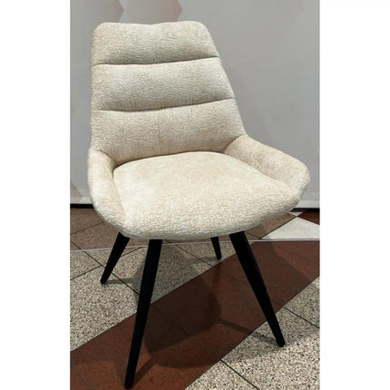 Scaun ART, bej/negru, stofa/metal, 65x56x86 cm