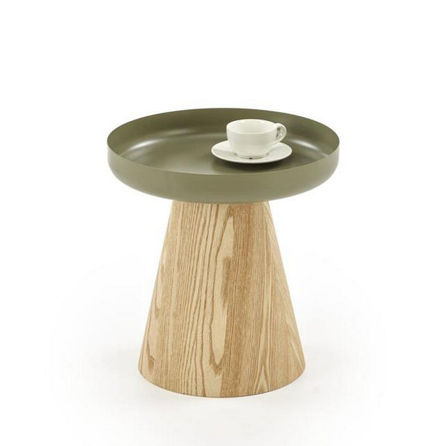 Masuta GINA, verde/stejar, 40x42 cm