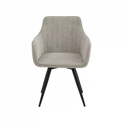 Scaun BALLO, bej deschis/negru, stofa clasica/metal, 56x45x84 cm