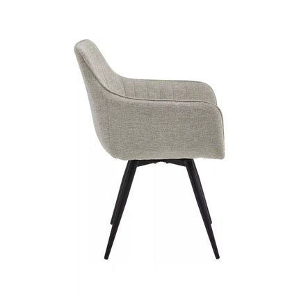 Scaun BALLO, bej deschis/negru, stofa clasica/metal, 56x45x84 cm