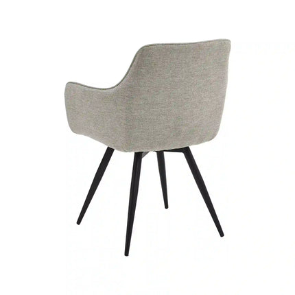 Scaun BALLO, bej deschis/negru, stofa clasica/metal, 56x45x84 cm