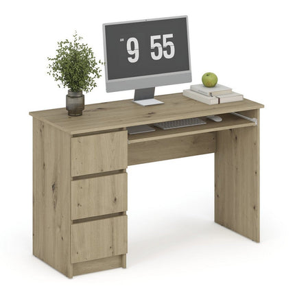 Birou CINO, stejar artisan, PAL laminat, 120x50x77 cm