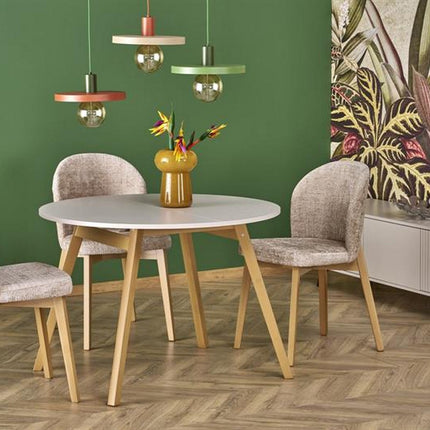 Masa extensibila RUBEN, casmir/stejar, PAL, 102/142x102x73 cm