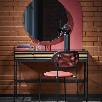 Oglinda PATINA, negru, 70x70 cm