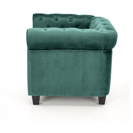 Fotoliu ERIKSEN, stofa catifelata verde inchis, 84x75x73 cm