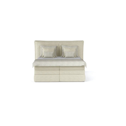 Pat MADDEN 160 boxspring, personalizabil, 2 lazi depozitare, cu saltele si topper 5 cm