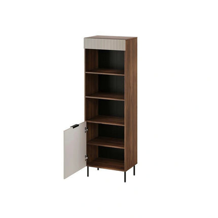Biblioteca ALMERA TYP3, nuc/casmir, PAL laminat, 60x42x185 cm