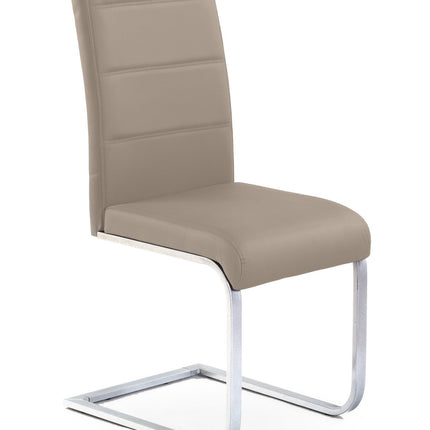 Scaun K85, cappuccino/crom, piele ecologic/metal, 42x56x100 cm