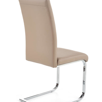 Scaun K85, cappuccino/crom, piele ecologic/metal, 42x56x100 cm