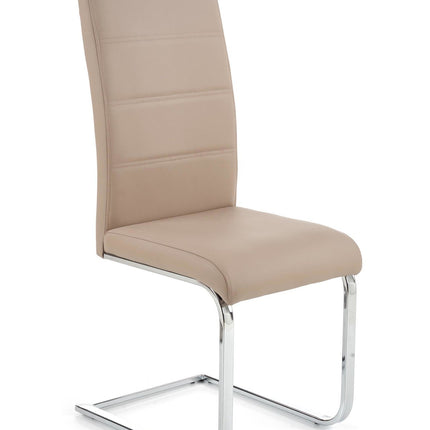 Scaun K85, cappuccino/crom, piele ecologic/metal, 42x56x100 cm