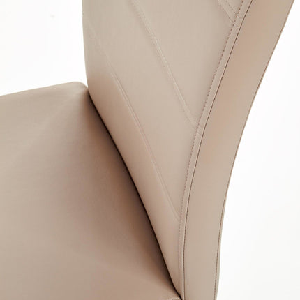 Scaun K85, cappuccino/crom, piele ecologic/metal, 42x56x100 cm