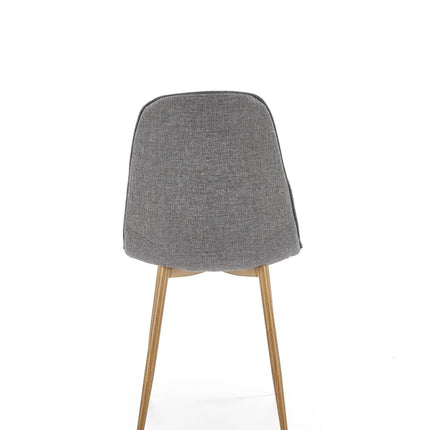 Scaun K316, gri/stejar, stofa clasica/metal, 44x56x87 cm